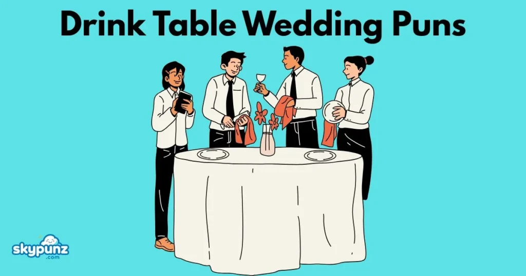 Drink Table Wedding Puns
