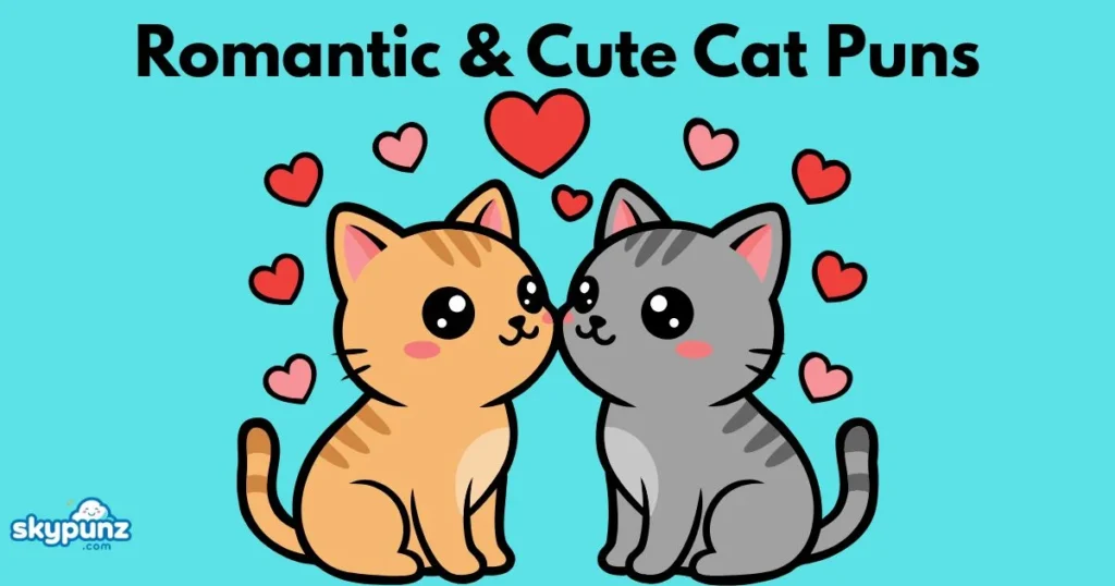 Romantic And Cute Cat Puns