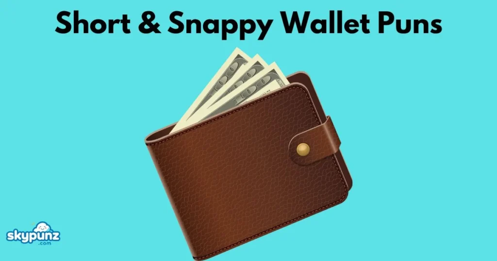 Short And Snappy Wallet Puns