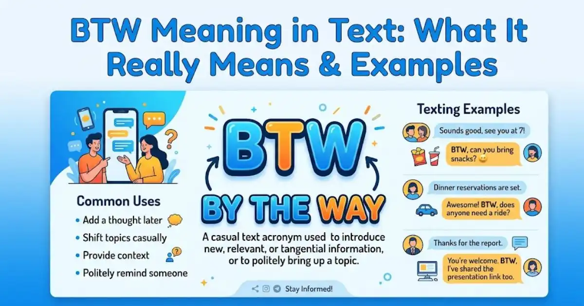 Btw Meaning In Text