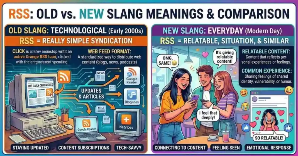 Old And New Slang Meaning With Comparison Of Rss